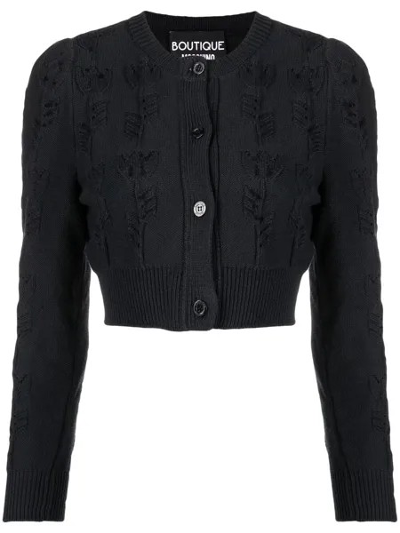 Boutique Moschino кардиган с отделкой в рубчик