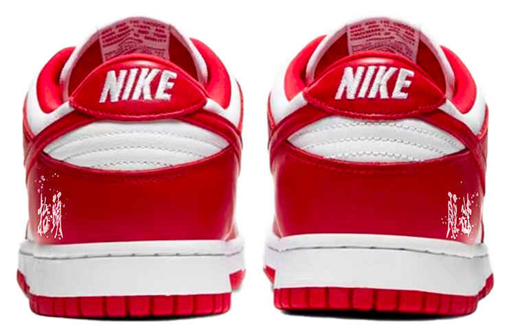 Кроссовки Nike Dunk Skateboarding Shoes Unisex Low-top Red/white, красный