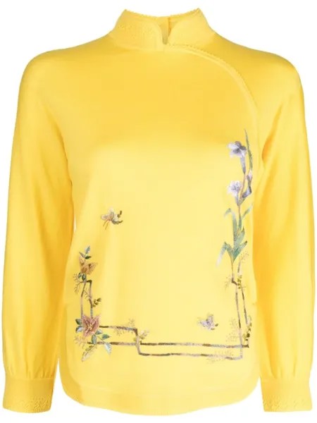SHIATZY CHEN джемпер Renascent Collection с цветочным принтом, желтый