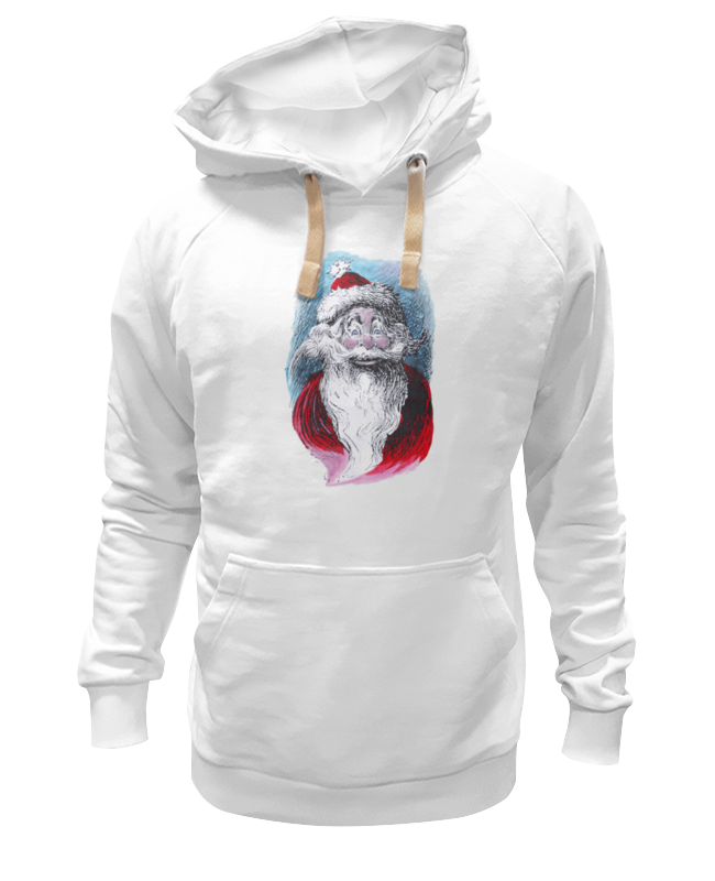 Худи Printio Funny santa белое 2XL
