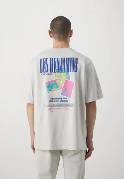 Футболка с принтом OVERSIZED TEE UNISEX Les Benjamins, кремовый