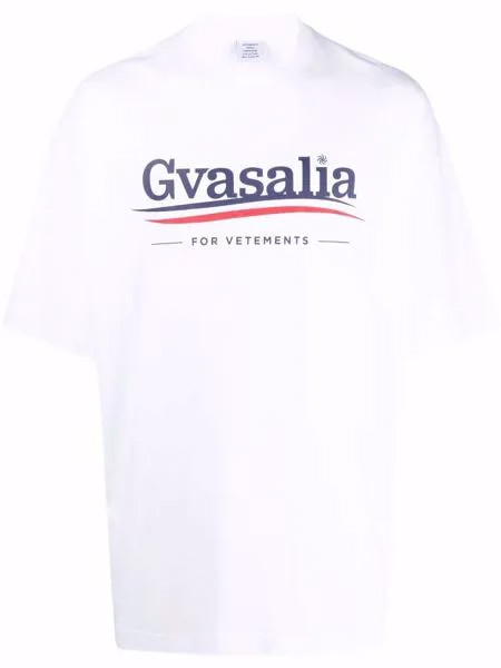 VETEMENTS футболка Gvasalia с логотипом