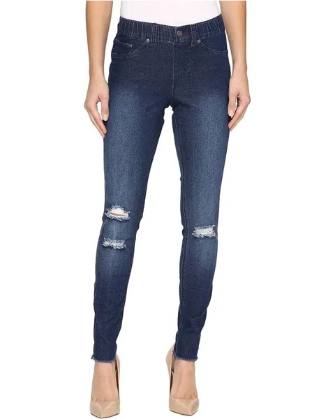 Джинсы HUE Ripped Knee Denim Leggings, цвет Ink Wash