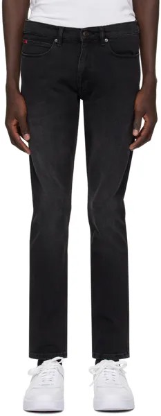 Черные джинсы с потертостями Hugo, цвет Charcoal