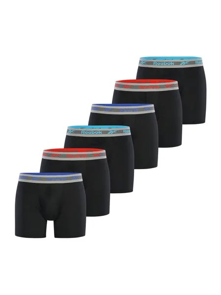 Боксеры Reebok Boxer Hemery, цвет Black Aqua/Red/Blue/Grey Waistbands