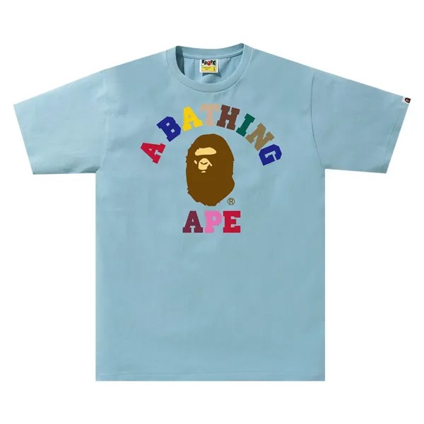 Футболка колледжа BAPE Colors Sax