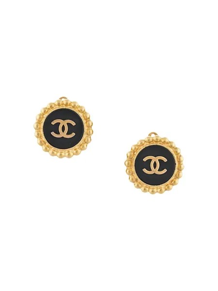 Chanel Pre-Owned серьги-клипсы 1994-го года с логотипом CC