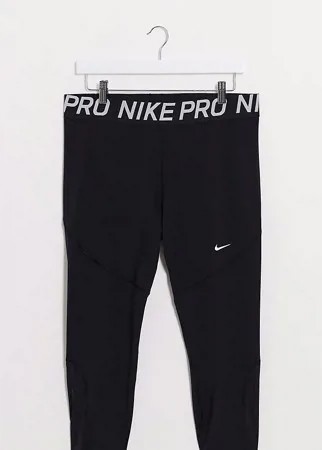 Черные леггинсы до щиколотки Nike Pro Training Plus-Черный цвет