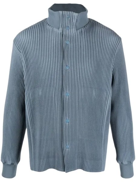 Homme Plissé Issey Miyake бомбер Kersey Pleats, синий