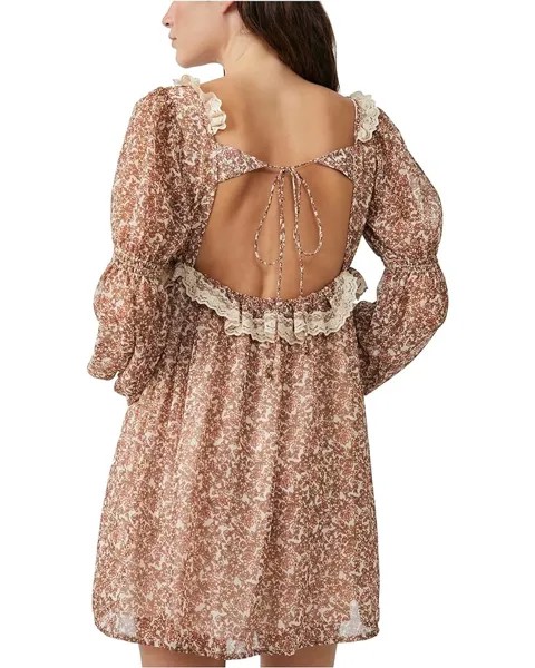 Платье Free People Pennie Mini Dress, слоновая кость