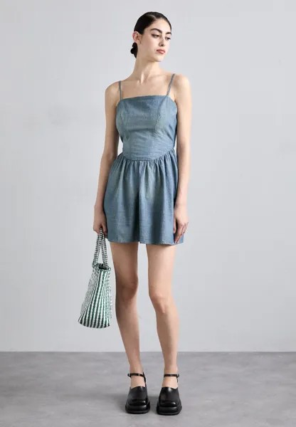 Джинсовое платье Gathered Dress RE/DONE, райская бухта
