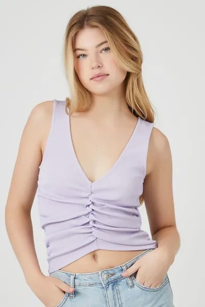 Укороченная майка со сборками Forever 21