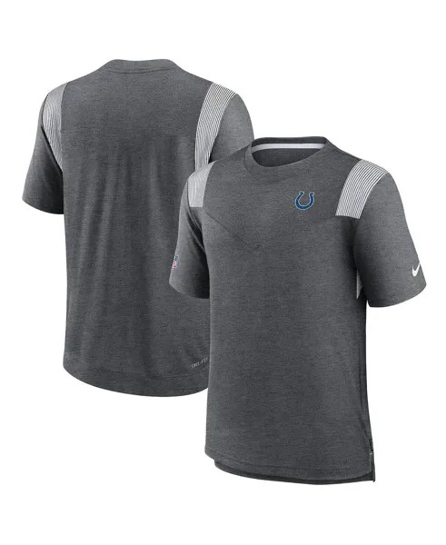 Мужская футболка heather charcoal indianapolis colts sideline tonal logo performance player Nike, мульти