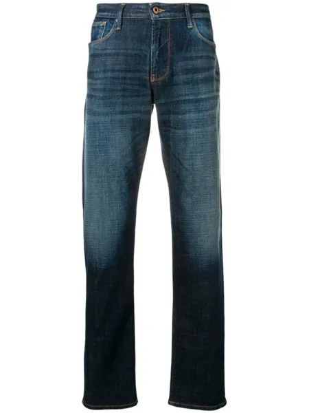 Джинсы прямого кроя Emporio Armani, синий