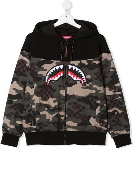 Sprayground kid худи с камуфляжным принтом и логотипом