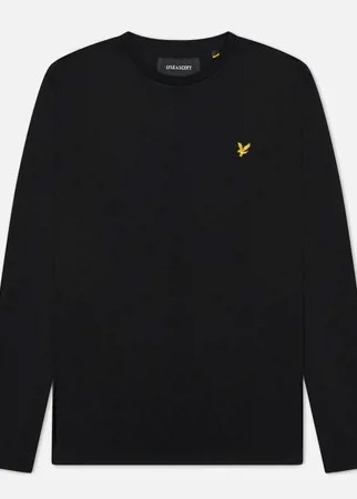 Мужской лонгслив Lyle & Scott Crew Neck, цвет чёрный, размер S