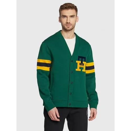 Кардиган TOMMY HILFIGER, размер L [INT], зеленый