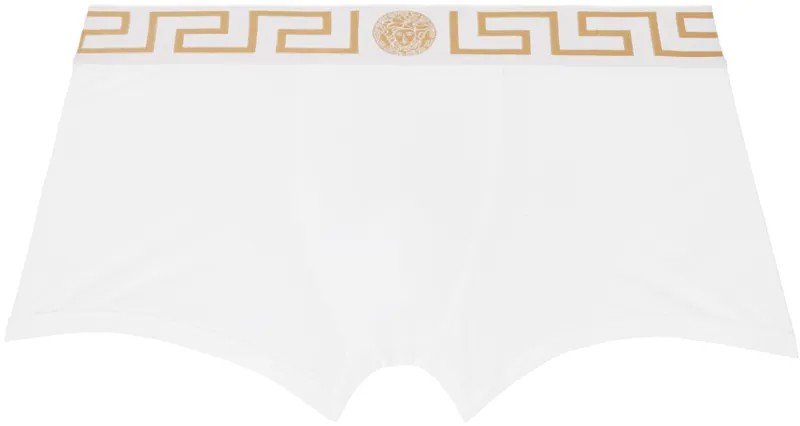 Белые боксеры с каймой греческого цвета Versace Underwear, цвет White