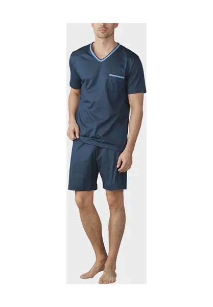 Пижама однотонная мужская mey, цвет Yacht Blue