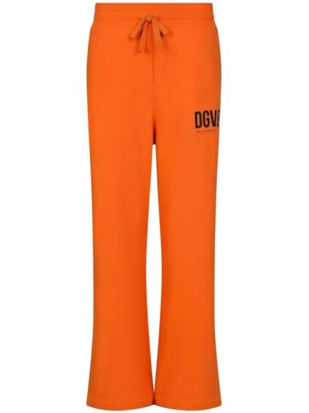 Dolce & Gabbana спортивные брюки с логотипом, оранжевый
