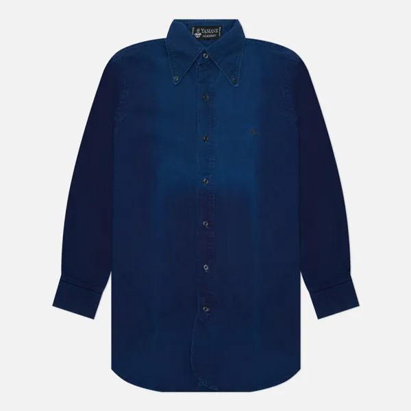 Мужская рубашка Evisu Nashville 3 Button-Down Indigo Dyed синий, Размер M