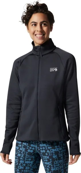 Куртка Polartec Power Stretch Pro с молнией во всю длину — женская Mountain Hardwear, черный