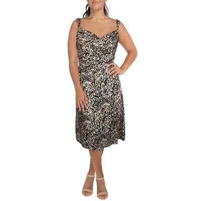 Женское черное вечернее платье-комбинация миди на танкетке Donna Karan 14 BHFO 7478