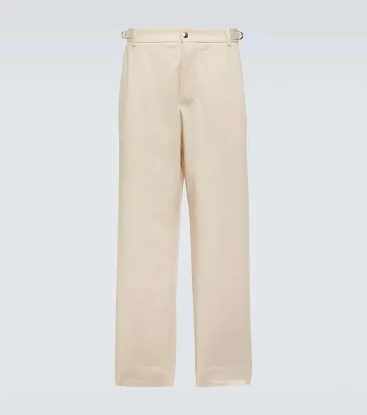 Le pantalon джинсовые брюки из хлопка и льна Jacquemus, бежевый