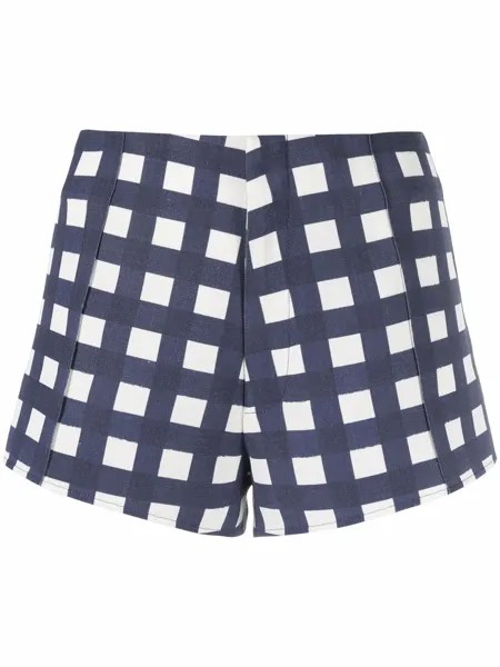 Jacquemus Limao check-print mini shorts