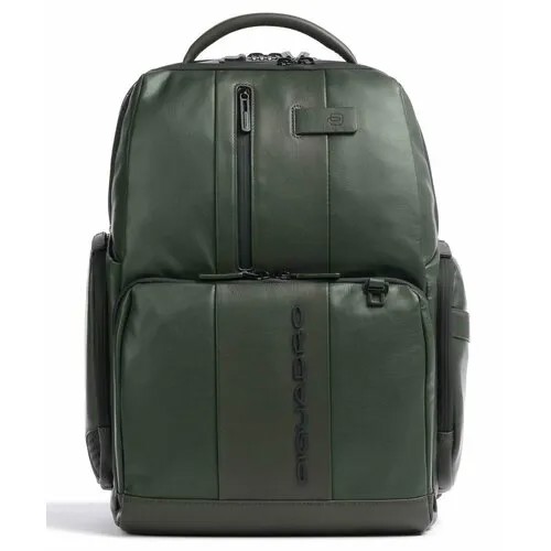 Рюкзак PIQUADRO Urban, фактура гладкая, зеленый