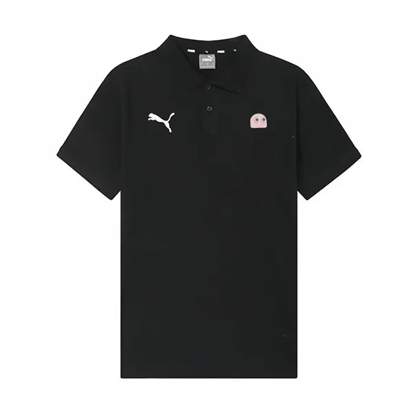 Рубашка поло унисекс черная Puma, черный