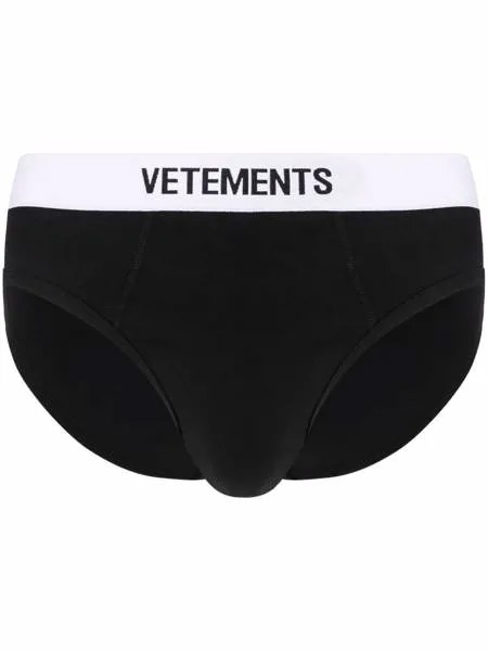 VETEMENTS трусы-брифы с логотипом