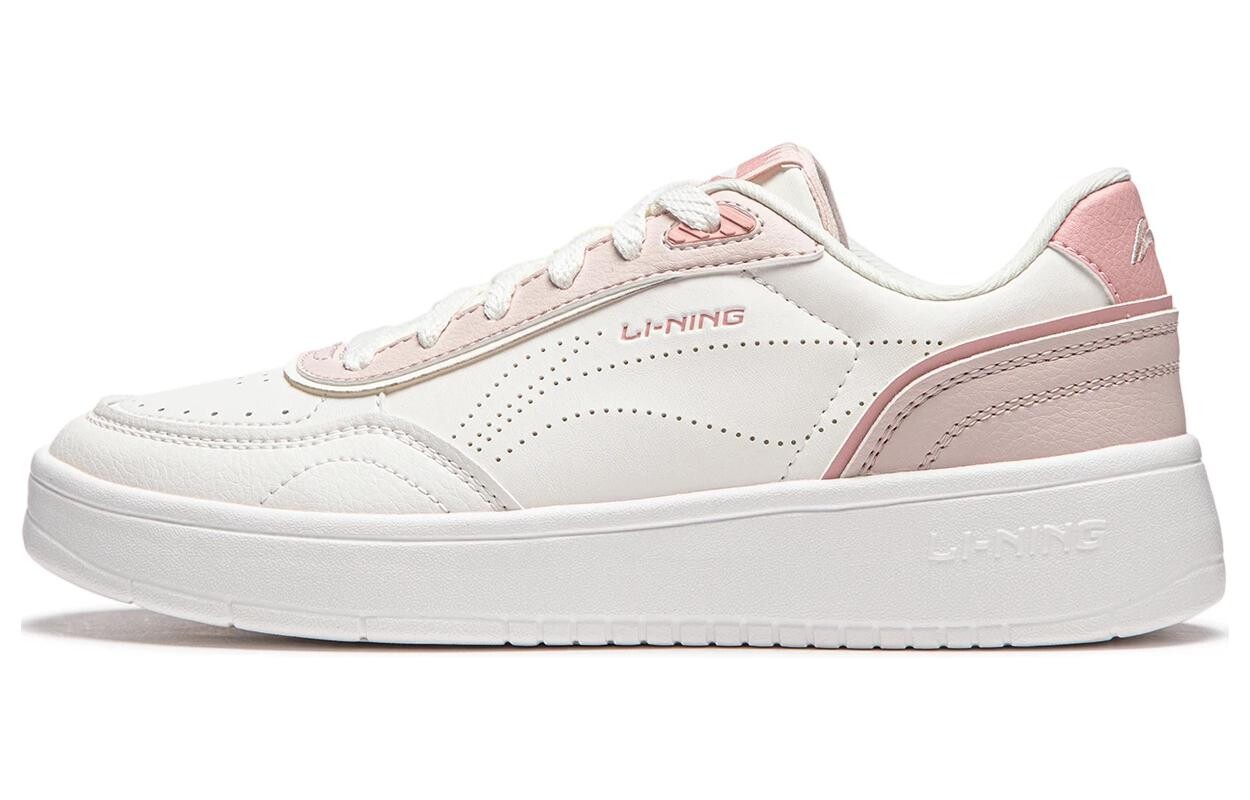 Кроссовки LINING Su Su Skateboarding Shoes Women's Low-top Smoke Powder White, белый