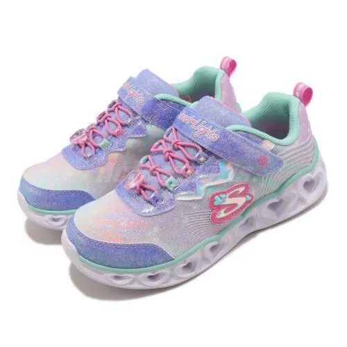 Детские повседневные детские кроссовки Skechers S Lights-Heart Lights-Bright Spirit Blue Multi 302316-LBLMT