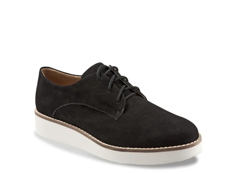 Туфли-оксфорды замшевые Soft Walk Willis Wedge, черный