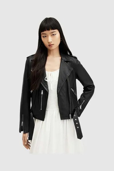 БАЛФЕРН кожаная куртка AllSaints, черный