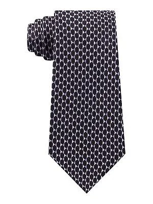 MICHAEL KORS Мужской темно-синий классический галстук с геометрическим рисунком