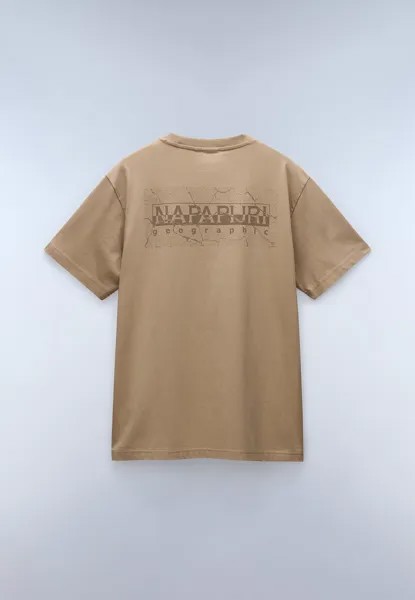 Футболки с принтом ALBULA Napapijri, цвет Beige Rocky