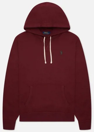 Мужская толстовка Polo Ralph Lauren Embroidered Pony Fleece Hoodie, цвет бордовый, размер L