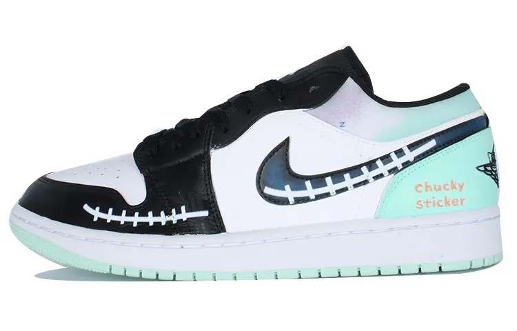 Кроссовки Air Jordan 1 Vintage Basketball Shoes Men Low-top Blue/white, синий