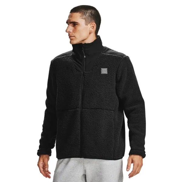 Мужская маленькая куртка Under Armour Legacy Sherpa FZ, размер S, черное пальто #474