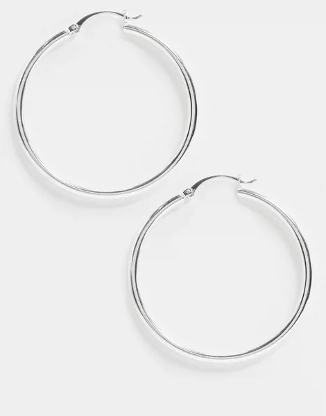 Серебристые серьги-кольца в стиле oversized от Weekday-Серебряный
