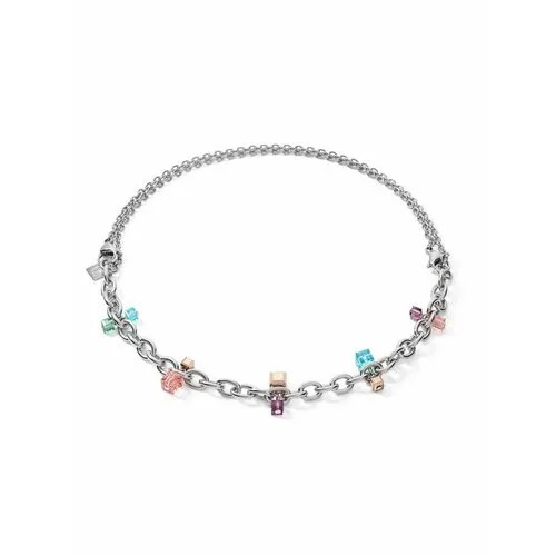 Чокер Coeur de Lion, кристаллы Swarovski, горный хрусталь, бежевый, серый