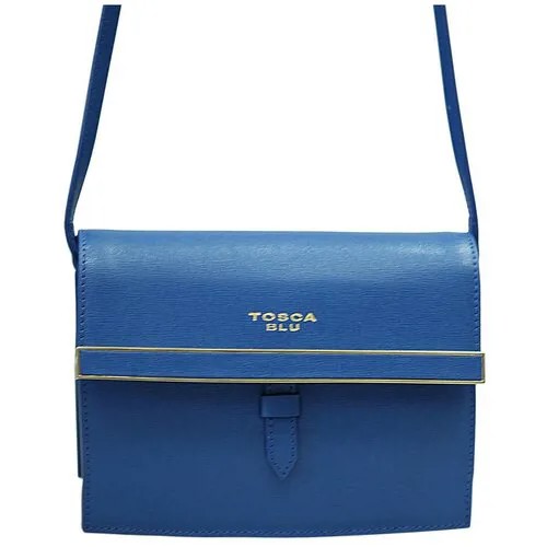Сумка TOSCA BLU, натуральная кожа, внутренний карман, синий