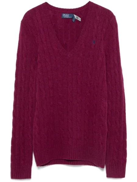 Polo Ralph Lauren свитер фактурной вязки, фиолетовый