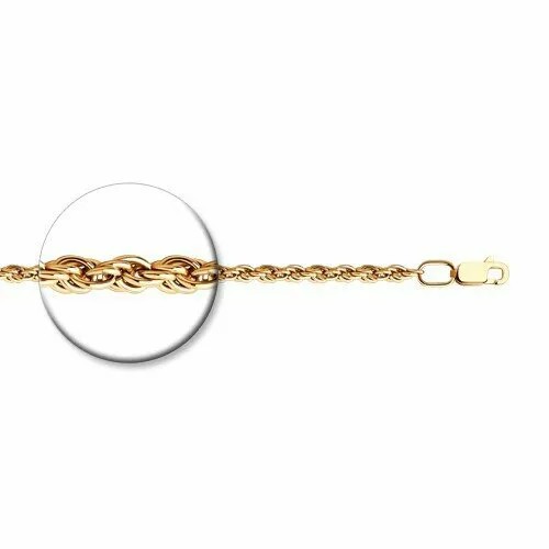 Цепь The Jeweller, серебро, 925 проба, золочение, длина 50 см., средний вес 12.38 гр., золотой