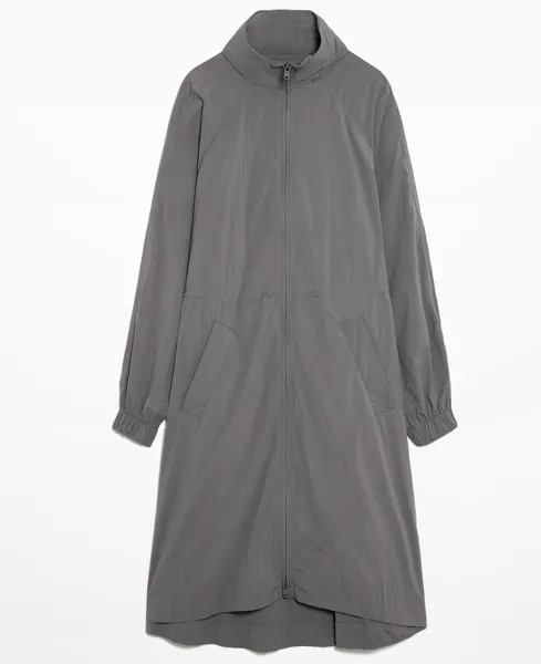 Ветровка Oysho Lightweight Water-repellent Midi, серый