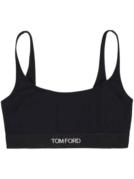 TOM FORD топ-бралетт с логотипом Signature, черный