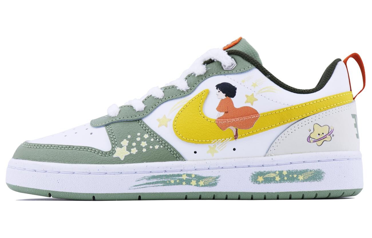 Кроссовки Nike Court Borough Skateboarding Shoes Unisex Low-top Yellow/green, зеленый