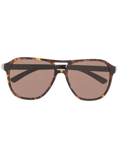 Bvlgari солнцезащитные очки-авиаторы с затемненными линзами